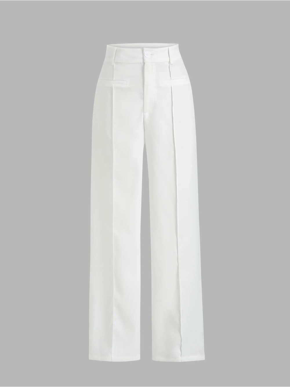Cider Wide-Leg High-Waist Trousers in White